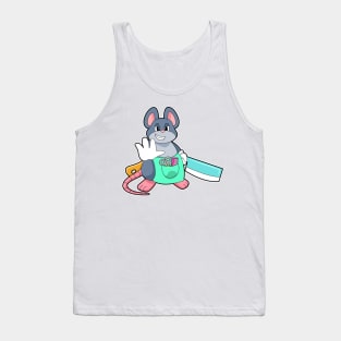 Mouse as Hairdresser with Scissors & Comb Tank Top